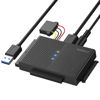 Picture of FIDECO USB 3.0 to SATA or IDE Adapter, Hard Drive Adapter Cable Universal for 2.5/3.5 inch SATA HDD/SSD & IDE HDD with 12V Power Adapter