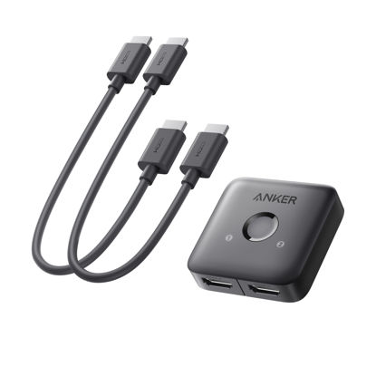 Picture of Anker HDMI Switch with 2 Pack 1ft HDMI 2.0 Cable, 4K@60Hz HDMI Splitter, 2 in 1 Out with Smooth Finish, Supports HDR, Dolby, Compatible with Laptops, PC, Xbox Series, PS5 / PS4, Projector, and More