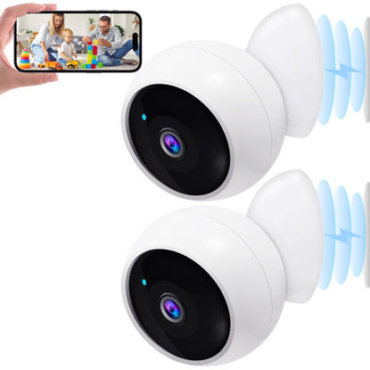Picture of AMTIFO Security Cameras Wireless Outdoor: Magnetic 2-Pack Install-Free Indoor Smart 2K WiFi - Long Battery Life Powered Cameras for Home Security with AI Motion Detection