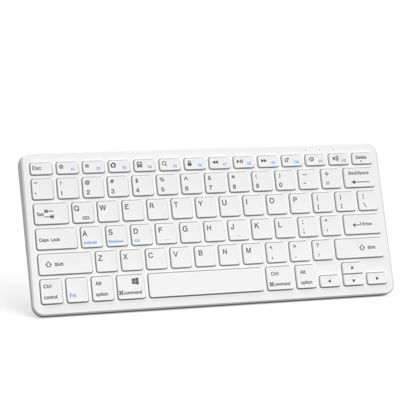Picture of Bluetooth Keyboard for iPad, Bluetooth Keyboard Compatible iPad 10th 9th 8th, iPad Air 5th 4th, iPad Pro 13/12.9/11 inch, iPad Air 13/11 inch, Portable Keyboard Including iOS, Android, Windows - White
