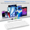 Picture of Bluetooth Keyboard for iPad, Bluetooth Keyboard Compatible iPad 10th 9th 8th, iPad Air 5th 4th, iPad Pro 13/12.9/11 inch, iPad Air 13/11 inch, Portable Keyboard Including iOS, Android, Windows - White
