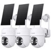 Picture of Cinnado 2K Cameras for Home Security-2.4G WiFi Outdoor Camera Wireless Solar/Battery Powered, 360° Viewing, Human Detection, Color Night Vision, Cloud/SD Storage B6 (B6-White-3pack-2.4G)