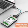 Picture of FEMORO SATA to USB Adapter with Power Supply, USB C 3.0 Hard Drive Converter External Reader for 3.5'' HDD 2.5'' SSD, up to 20TB, SATA III Support UASP Compatible with Seagate WD Toshiba and More