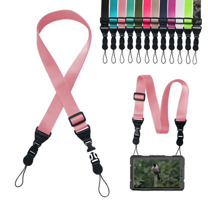 Picture of Gowjaw Adjustable Shoulder Strap:Comfortable iPad Strap Nylon Neck Lanyard for iPad/Samsung Tablet Case,Camera Binocular Crossbody Laptop Luggage Bag(Light Pink)