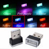 Picture of Febrytold 4Pcs Blue USB Car Interior Atmosphere Lamps, Universal Mini Led USB Lights for Car Decoration, Lighting