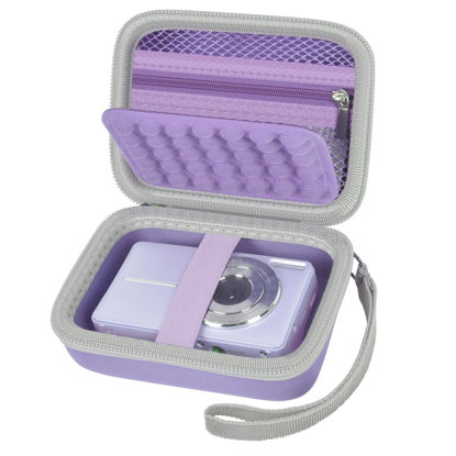 Picture of Grapsa Digital Camera Case for CAMKORY/for Kodak Pixpro/for VAHOIALD/for Sony DSCW800 830/ for Canon PowerShot 180 190. Kids Vlogging Cameras Storage Holder for Accessories (Box Only)-Purple