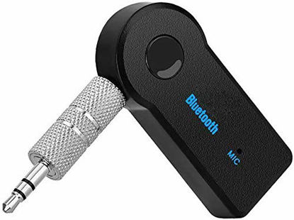 Picture of Bluetooth Receiver 5.0 Wireless Audio Receiver, 3.5mm Jack AUX car Audio/Wired Headset/Home Stereo System Compatible, can be Connected to Smartphone/Tablet Bluetooth, Hands-Free Compatible Microphone