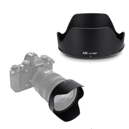 Picture of JJC Lens Hood Reversible Lens Shade Cover for Nikon NIKKOR Z 24-70mm f2.8 S Lens on Z30 Zfc Z50,Replace Nikon HB-87 Lens Hood Compatible with 82mm Filter or Lens Cap, Provide Lens with Extra Protector