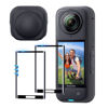 Picture of MxSpvce 2 Pack Insta 360 X4 Screen Protector Film+Insta360 X4 Lens Cap for Insta360 X4 Accessories, Tempered Glass LCD Display Film, Ultra HD, 9H Hardness, Scratch Resistant, Anti-Fingerprint
