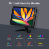 Picture of CCTV Monitor, 10.1 Inch Small Monitor 1280 * 800 IPS Portable Monitor with Stand Built-in Speakers Housing Screen Remote Control DMI/VGA/BNC/USB Input for Security Camera Xbox PC