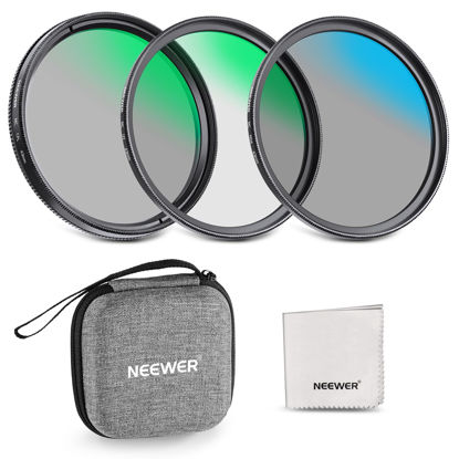 Picture of NEEWER 43mm UV/CPL/ND Lens Filter Kit with Hard Shell Storage Case, Multicoated Optical Glass & Aluminum Alloy Frame, UV + Circular Polarizer (CPL) + Neutral Density (ND4) Filter for Camera Lens