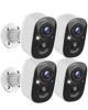 Picture of MaxiViz Security Cameras Wireless Outdoor (4 Pack), Battery Powered Cameras for Home Security with AI Motion Detection, 2K Color Night Vision, 2-Way Talk, IP66 Weatherproof, SD/Cloud Storage