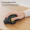 Picture of Nulea M501 Wireless Trackball Mouse, Rechargeable Ergonomic, Easy Thumb Control, Precise & Smooth Tracking, 3 Device Connection (Bluetooth or USB Receiver), Compatible for PC, Laptop, Mac, Windows.