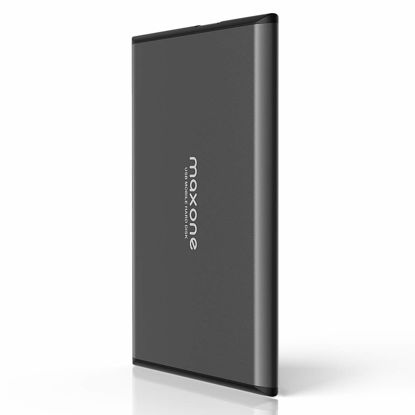 Picture of Maxone 750GB Ultra Slim Portable External Hard Drive HDD USB 3.0 Compatible with PC, Laptop, Charcoal Grey