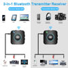 Picture of Bluetooth Transmitter Receiver, LAICOMEIN 2-in-1 V5.0 Bluetooth Adapter, Wireless Transmitter for TV PC MP3 Gym Airplane, Bluetooth Receiver for Speakers Headphones (Black)