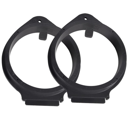 Picture of NuIth Aftermarket Front & Rear Door Speaker Adapter Spacer Ring for GM GMC 2006-2019, Chevy 2006-2021, Cadillac 2007-2014 Vehicles 6.5 Inch Speaker Bracket Installation 2 Pack