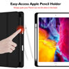 Picture of iMieet iPad 9.7 Case (2018/2017 Model, 6th/5th Generation), Smart Cover with Pencil Holder and Soft Baby Skin Silicone Back and Full Body Protection, Auto Wake/Sleep Cover (Black)