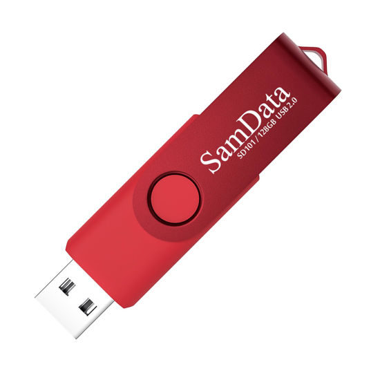 Picture of SamData 128GB USB Flash Drives 1 Pack 128GB Thumb Drives Memory Stick Jump Drive with LED Light for Storage and Backup (1 Pack Red)