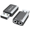 Picture of QianLink USB to 3.5mm Audio Adapter (2-Pack),External Stereo Sound Card with Dual TRS 3-Pole 3.5mm Headphone and Microphone Jack for PS4/PS5/PC/Laptop, Built-in Chip Mic-Supported Headphone Adapter