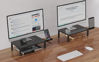 Picture of Zimilar 2 Pack Monitor Stand , 3 Height Adjustable Stand with Unique Star Mesh for Computer, Laptop, Printer, Notebook, iMac, Premium Metal Monitor Risers for 2 Monitors