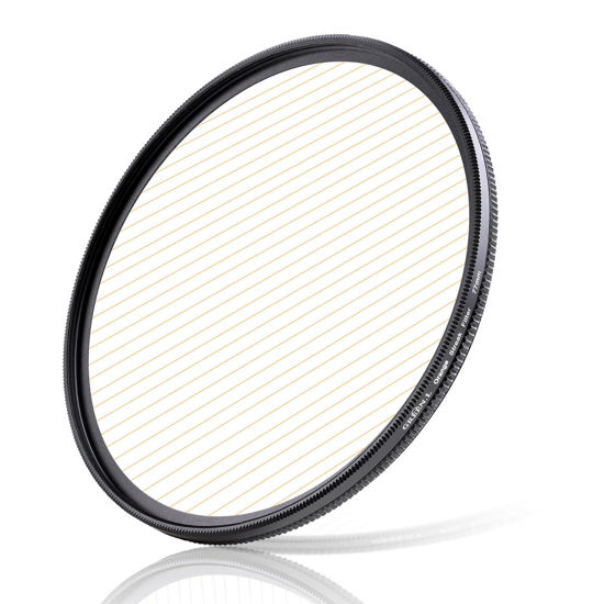 Picture of GREEN.L 67mm Gold Streak Effect Filter, Premium Optical Glass 360° Rotatable Anamorphic Flare Special Effects Lens Filter