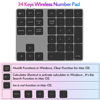 Picture of Foloda Bluetooth Number Pad: Wireless BT Numeric Keypad, Multi-Devices Rechargeable USB C Numpad, 34 Keys Financial Accounting Extensions Data Entry Keyboard for Laptop, PC, iMac, MacBook, Notebook