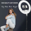 Picture of JJ JIANJIN Ring Light Kit:18"/45cm Outer 55W6700k Dimmable LED Light, Tripod Stand, Remote Controller,Box for Camera,Smartphone,YouTube,TikTok,Self-Portrait Shooting,CRI95,White