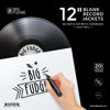 Picture of Big Fudge Pro Blank Album Jackets - 12 Inch x White - 20 Vinyl Record Covers (350gsm) - Album Cover for Records with Inner Sleeves and Outer Sleeves