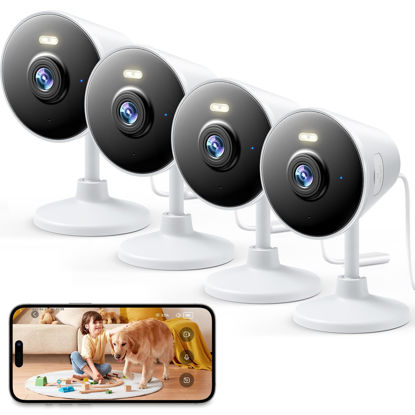 Picture of Security Camera Indoor Outdoor, 5G & 2.4G WiFi Cameras for Home, Baby/Elder/Nanny/Dog/Pet Camera with Phone App, Spotlight, Color Night Vision, 2-Way Audio, 24/7, SD/Cloud Storage, Works with Alexa