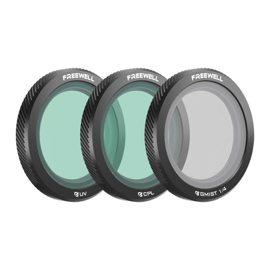 Picture of Freewell Magnetic Filters for DJI Neo 3-Pack CPL, UV, and Black Glow Mist 1/4 Filters--Achieve Vibrant Colors, Crystal Clarity, and Cinematic Effects