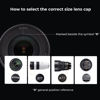 Picture of K&F Concept 37mm 9-in-1 Center Pinch Lens Cap + Anti-Loss Keeper Leash + Microfiber Cleaning Cloth Kit Compatible with Nikon, Canon, Sony, Fujifilm Camera Lenses