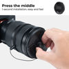Picture of K&F Concept 37mm 9-in-1 Center Pinch Lens Cap + Anti-Loss Keeper Leash + Microfiber Cleaning Cloth Kit Compatible with Nikon, Canon, Sony, Fujifilm Camera Lenses