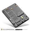 Picture of CERRXIAN M.2 NGFF SSD & MSATA SSD to 2.5" SATA III Converter Adapter 2 in 1 B Key/B&M Key M.2 NGFF mSATA SSD Hard Drive to SATA3.0 Enclosure Adapter Not for M Key