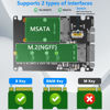 Picture of CERRXIAN M.2 NGFF SSD & MSATA SSD to 2.5" SATA III Converter Adapter 2 in 1 B Key/B&M Key M.2 NGFF mSATA SSD Hard Drive to SATA3.0 Enclosure Adapter Not for M Key
