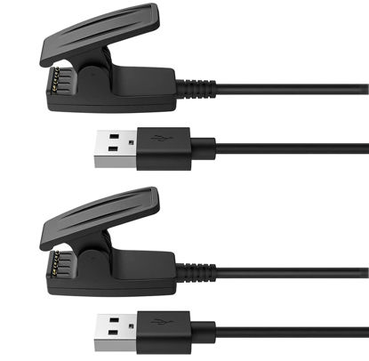 Picture of Charger for Garmin Lily, Vivomove HR, Forerunner 235/35/230/630/645/735XT, Approach S20/G10 Replacement Charging Clip Sync Data Cable (2-Pack, 3.3ft/1m) (2)