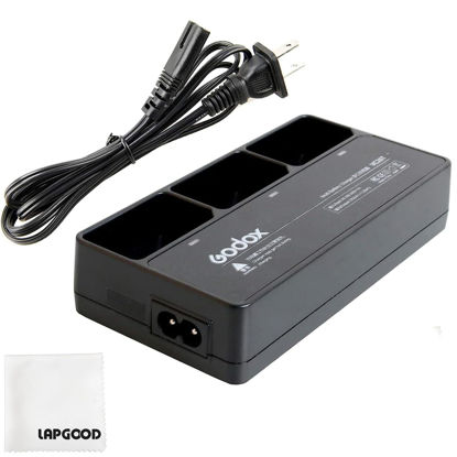 Picture of Godox VC26T Triple Battery Charger Kit for Godox AD100PRO V860III-C V860III-N V860III-S V1-C V1-N V1-S V1-PROC V1-PRON V1-PROS Flash Speedlite