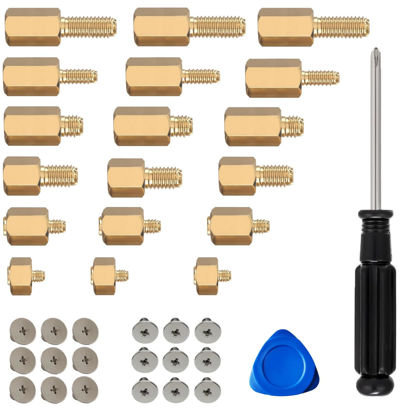 Picture of M.2 SSD Screw M.2 SSD Standoff and Screw NVMe M.2 SSD Screw Kit for Asus Gigabyte ASRock MSI & PlayStation 5 Motherboards,Mounting Screws for PCle NVMe M.2 SSD