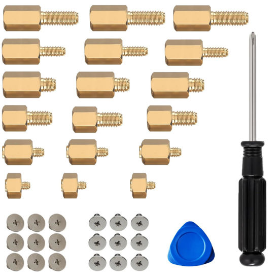 Picture of M.2 SSD Screw M.2 SSD Standoff and Screw NVMe M.2 SSD Screw Kit for Asus Gigabyte ASRock MSI & PlayStation 5 Motherboards,Mounting Screws for PCle NVMe M.2 SSD