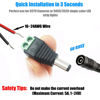 Picture of 2 Male + 2 Female 12 V 2.1x5.5mm DC Power Jack Plug Adapter Barrel Connector for CCTV Security Camera LED Strip