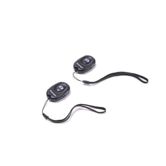 Picture of Photomyne Wireless Camera Shutter Clicker with Bluetooth Connection for iOS and Android Smartphones - Includes Wrist Strap (2 Pack)