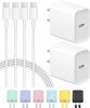 Picture of iPhone 16 15 Charger Fast Charging USB C Charger Block 2-Pack Type C Charger iPhone 16 Charger 6FT Cord for iPhone 16/16 Plus/16 Pro/16 Pro Max/iPhone 15/iPhone 15 Pro/iPhone 15 Pro Max,Samsung