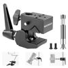 Picture of NEEWER 2 Pack Super Clamp with 5/8" Stud, Spring Lock, 2.4" Jaw Grip Heavy Duty Crab Pole Clamp for Round Pipe Flat Surface, for Photography Studio Camera Lighting Mounting, Max Load 33lb/15kg, UA017