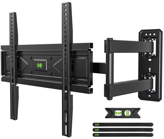 Picture of USX MOUNT Corner TV Wall Mount TV Bracket for 26-60 Inch TVs up to 80 lbs, Single Articulating Arm, Full Motion TV Mount with Swivel and Tilt, Max VESA 400x400mm