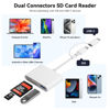 Picture of SD Card Reader for iPhone iPad, Micro SD Card Reader Memory Card Reader with USB Adapter Plug and Play Trail Game Camera SD Card Viewer Supports SD and TF Card Micro SD Card Adapter No App Required