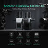 Picture of Accsoon CineView Master 4K Wireless Video Transmitter Receiver 2.4Ghz+5Ghz+6GHz Tri-Band 8202ft Range 25 ms Latency, SDI HDMI Video Transmission System, 4K 60FPS 1 Wired iOS+4 App Monitoring(1TX+1RX)