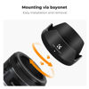 Picture of K&F Concept Lens Hood for Canon EF 50mm f/1.8 STM Lens, Reversible Snap on Camera Lens Shade Replacement of Canon ES-68 II Hood, Compatible with 49mm Filters and Lens Cap