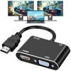 Picture of AKWOR HDMI to VGA+HDMI Adapter for Dual Monitor, HDMI to VGA, HDMI to HDMI Splitter 2-in-1,1080P@60HZ Full HD Display Video Converter Compaitble with Windows/Mac Os/Linux, Plug & Play