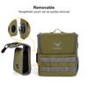 Picture of MOXULE Binocular Harness Chest Pack - Bino Case with Rangefinder Pocket and Waterproof Cover for Hunting Hiking Birdwatching Green