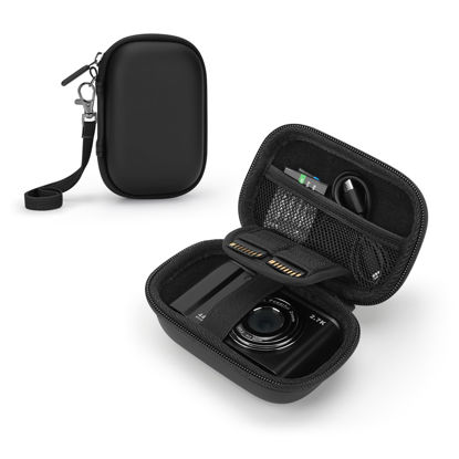 Picture of SQERO Camera Case for Digital Camera CAMKORY DC403 FHD 1080P/ KODAK PIXPRO FZ55/ FZ45/ Gavonde W08-C/STUOGYUM DC402-AF, Travel Carry Case Bag (Black)