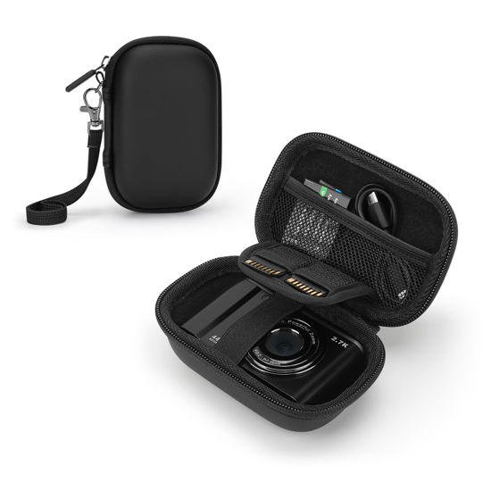 Picture of SQERO Camera Case for Digital Camera CAMKORY DC403 FHD 1080P/ KODAK PIXPRO FZ55/ FZ45/ Gavonde W08-C/STUOGYUM DC402-AF, Travel Carry Case Bag (Black)